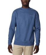 Columbia Mens Sweatshirt Blue Crewneck Long Sleeves Midweight Logo Active - $63.18 CAD