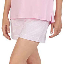 Carole Hochman Womens Solid Shorts Size XL Color Pink Stripes - £19.29 GBP