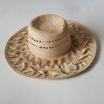 Handmade Women Real Straw Hat Made in Guatemala Size 54 ( Small ) - £9.15 GBP