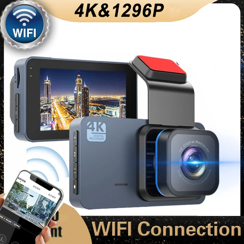 Car DVR Dashcam 4K Wifi GPS Dual Lens Dash Cam Vehicle Camera Video Recorder 24H - £34.22 GBP+