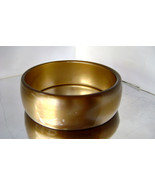 Vintage Lucite Bracelet Golden Bronze Metallic Wide Bangle 1950&#39;s   - £15.15 GBP