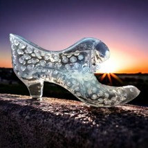 Fenton Puss In The Boot Shoe Moonstone Clear Opalescent Cat Head Hobnail Vintage - £15.26 GBP