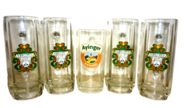 5 Ayinger Pils & Kirtabier Aying German Beer Glasses Seidel - £40.05 GBP