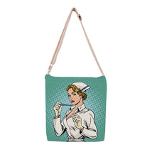 Nurse Angel Print Fashion Canvas Messenger Women Handbag Girls Ladies Casual Sho - £17.73 GBP