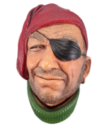 Vintage Bossons Pirate Congleton England Chalkware Wall Plaque Red Hat S... - £22.18 GBP