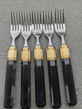 LASLO for MIKASA Art deco style  FORKS Stainless Flatware Japan Smoky to... - $20.00