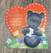 Vintage Valentine Crying Black Bear Couldn&#39;t Bear To Lose You AC Company - £4.71 GBP