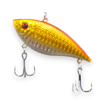Lipless Crankbait Fishing Lure Rattle Bait Blazin Orange Color Yellow Re... - $8.90