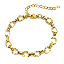 Vintage Thick Chain Bracelet,Chunky Link Stainless Steel Women Bracelet, Adjusta - £11.92 GBP