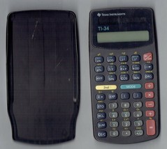 Texas Instruments TI-34 Scientific Calculator with Cover Solar Powered - £11.36 GBP