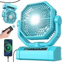 Portable Rechargeable Fan - 9-Inch 10000Mah Battery Operated Fan For Camping, Ca - £59.33 GBP