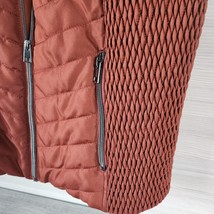 Cj Banks Women Size X Polyester Winter Rust Color Full Zip Longline Quilted Vest - £22.12 GBP
