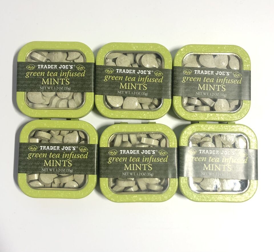 Trader Joe's Green Tea Infused Mints - 6 Packs!! 1.2 oz each 11/2024 - £19.51 GBP