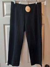 New Lynn Richie Silver Women Ankle Pants Size Large Stretch Black - £19.97 GBP