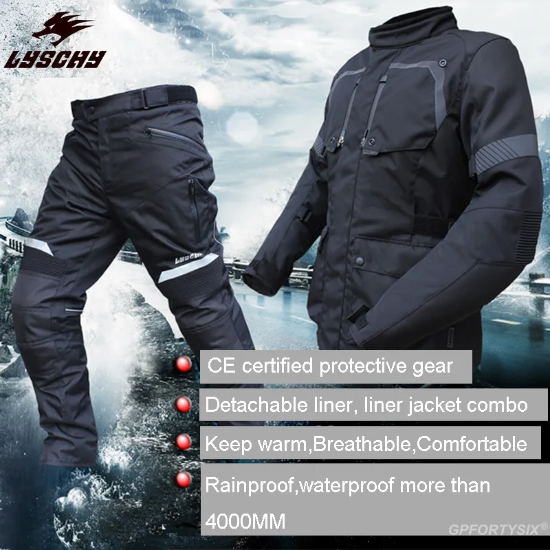Motorcycle Rally Suits Waterproof Winter Motorcycle Jacket Pants Removable Liner - £136.91 GBP+