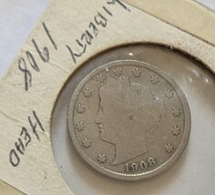 1908 Liberty Head V Nickel - $3.95