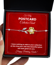 Postcard Collector Aunt Bracelet Birthday Gifts - Sunflower Bracelet Jewelry  - £39.34 GBP