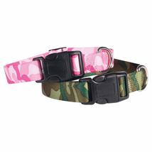 MPP Camo Dog Collars Two Tone Pink or Green Camouflage Adjustable Nylon Choose S - £8.82 GBP+