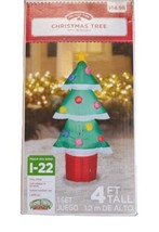 4Ft Christmas Tree Airblown Inflate Holiday Home Decor  - £31.71 GBP