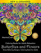 Coloring Books for Adults Relaxation: Butterflies and Flowers - $10.67