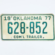 1977 United States Oklahoma Commercial Trailer License Plate 628-852 - $18.80