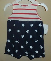 Starting Out Girls Newborn One Piece Outfit 4th of July Red White Blue New  - $19.75