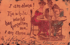 I Am Alone IN Atlantic Città ~ Tutto Mondo Ha Forgotten Me 1906 Pelle Ca... - £7.13 GBP