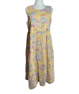 J Crew Mixed Floral Tiered Sleeveless Summer Midi Dress Sz 8 Cottage Cor... - €51,16 EUR