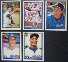 1991 Topps Traded Los Angeles Dodgers Team Set of 5 Baseball Cards - £3.16 GBP