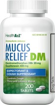 HealthA2Z® Mucus Relief DM | Dextromethorphan HBr 20mg | Guaifenesin 400... - £16.27 GBP