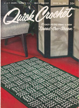 1953 Coats &amp; Clark&#39;s QUICK CROCHET Pattern Book 300 Hot Pads Rug Slipper... - $6.00