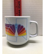 Vintage NBC Mug Peacock Rainbow Papel Coffee Cup Ceramic 1990s - £9.28 GBP