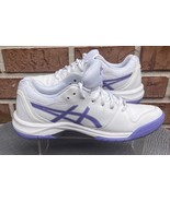 Women's Asics Gel Dedicate 7 White Purple Athletic Sneaker Size 10 - $60.00
