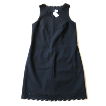 NWT J.Crew Factory Floral Laser Cut Shift in Navy Blue Sleeveless Dress 6 $108 - £33.27 GBP