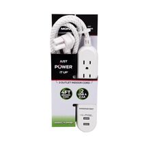 Monster Just Power It Up 4 ft. L 3 outlets Power Strip White - $22.95
