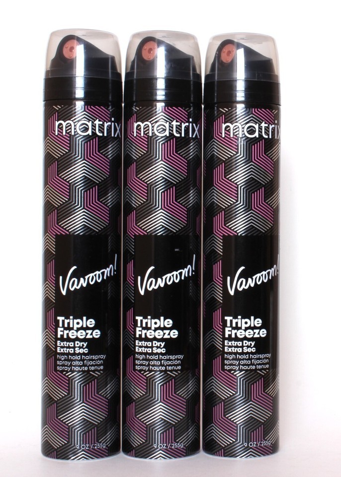 Matrix Vavoom Triple Freeze Extra Dry High Hold Hairspray 9oz , Pack of 3 - $49.97