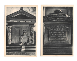 France Paris Le Pantheon Tomb Voltaire Tombeau Rousseau 2 Vntg Postcards - £5.34 GBP