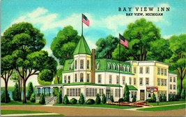Vtg Chrome Postcard Bay View Michigan MI Bay View Inn Advertising UNP Curteich - £8.52 GBP