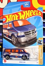 Hot Wheels 2023 HW 55 Race Team #66 Dodge Van Dark Blue w/ 55th Tampos - £1.98 GBP