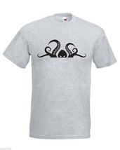 Mens T-Shirt Scary Octopus Head Tentacle, Sea Creature Shirts, Animal Tshirt - £19.39 GBP