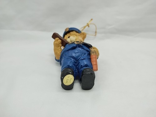 Vintage Bear Policeman Christmas Holiday Ornament 3" Item image 3