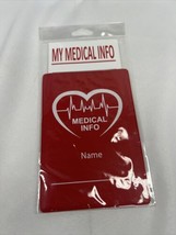 My Medical Info Pouch Pocket Travel You Or Pet !! Health Safety COMBINE ... - $5.29
