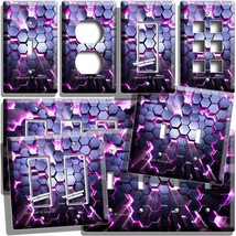 Hexagon Blocks Visual 3D Art Light Switch Outlet Wall Plate Studio Room Hd Decor - £9.55 GBP+