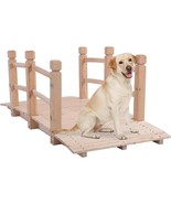 Outdoor Solid Wood 5-Ft Garden Bridge in Natural Wood Finish - $3,412.91 MXN