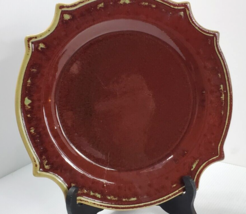 Lot Of 7 ~ Vintage BOMBAY COMPANY Brown/Red decora Plates Scalloped Edge... - £3.99 GBP