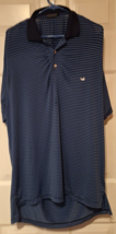 Southern Marsh Short Sleeve Polo Blue Stripe Men’s Size  Medium Long - $17.46
