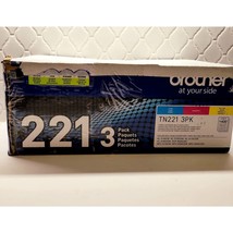 Genuine Brother TN-221 C/M/Y Standard-Yield Toner Cartridge 3 Pack 3PK R... - £43.67 GBP