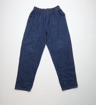 Vintage 90s Streetwear Womens 18 Faded Stretch Waist Tapered Leg Denim J... - $29.65