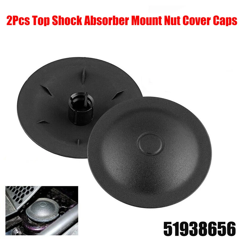 Top Shock Absorber Mount Nut Cover Caps for Ford KA 2008-2016, Fiat 500 2007-2 - £17.76 GBP
