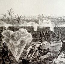 Genral Scott Vera Cruz Bombardment 1899 Victorian Mexican War Print DWV7B - $13.50